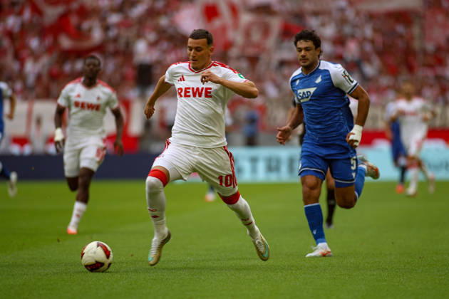29.08.2026, GER, Fussball, Herren, Bundesliga , 1. Bundesliga, Saison 2026 2027, 1. FC Köln - TSG 1899 Hoffenheim Said El Mala (KOE) und Ozan Kabak (TSG) im Kampf um den Ball Copyright: xSvenxHanischx