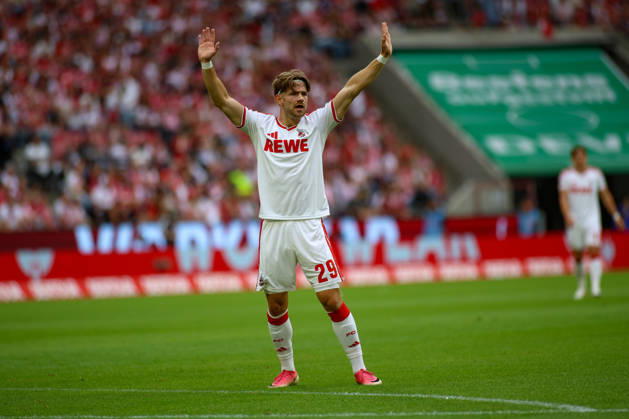 29.08.2026, GER, Fussball, Herren, Bundesliga , 1. Bundesliga, Saison 2026 2027, 1. FC Köln - TSG 1899 Hoffenheim Jan Thielmann (KOE) gestikuliert, Gestik Copyright: xSvenxHanischx