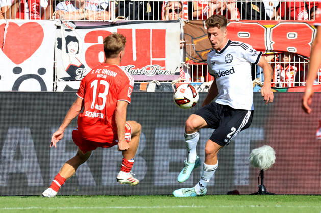 29.08.2026, GER , Fussball, 1.Fussballbundesliga, 2026 2027, Alte Foersterei, 1.FC Union vs. Eintracht Frankfurt Elias Braun ( Eintracht Frankfurt 2 ) 1. Liga: DFB DFL regulations prohibit any use of photographs as image sequences and or quasi-video) Berlin Stadion Alte Foersterei Berlin Deutschland Copyright: xNordphotox xEnglerx