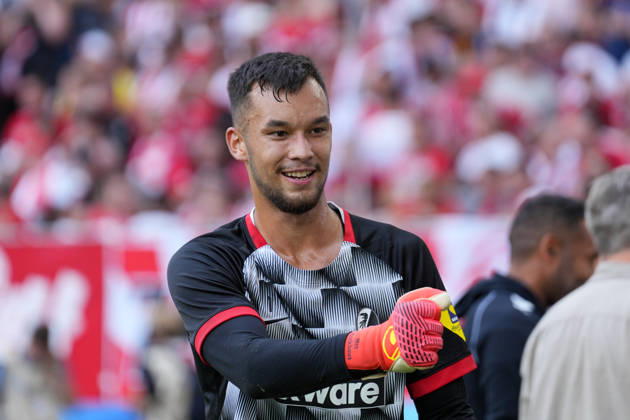 Mio Backhaus (SC Freiburg, 01) , Deutschland, Fussball, 1. Bundesliga, 1.Spieltag, 2026 2027, SC Freiburg vs. SV Werder Bremen, 30.08.2026, Europa-Park Stadion, Freiburg Freiburg Europa-Park Stadion Baden-Württemberg Deutschland Copyright: xArnexAmbergx