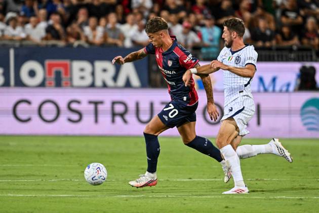 IPA87946986 - Daniel Maldini of Cagliari Calcio during the Cagliari Calcio vs. Inter - FC Internazionale Italian Serie A soccer match in Cagliari, Italy, on August 30, 2026 Copyright: xLuigixCanu IPAxSportx xx 87946986