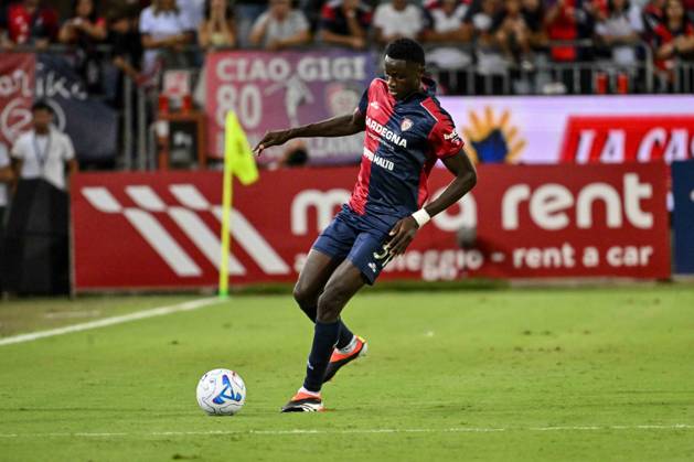 IPA87947059 - Paul Mendy of Cagliari Calcio during the Cagliari Calcio vs. Inter - FC Internazionale Italian Serie A soccer match in Cagliari, Italy, on August 30, 2026  Copyright: xLuigixCanu IPAxSportx xx 87947059