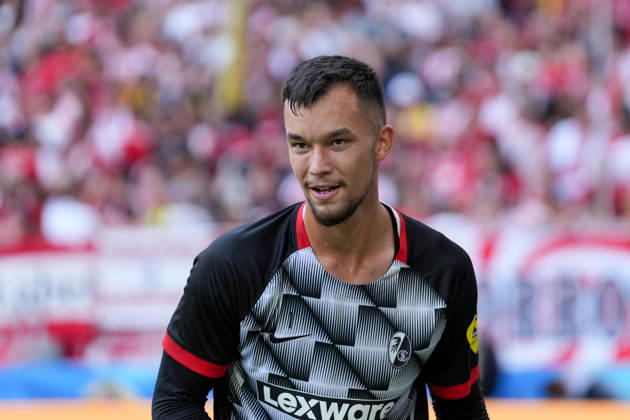 Mio Backhaus (SC Freiburg, 01) , Deutschland, Fussball, 1. Bundesliga, 1.Spieltag, 2026 2027, SC Freiburg vs. SV Werder Bremen, 30.08.2026, Europa-Park Stadion, Freiburg Freiburg Europa-Park Stadion Baden-Württemberg Deutschland Copyright: xArnexAmbergx