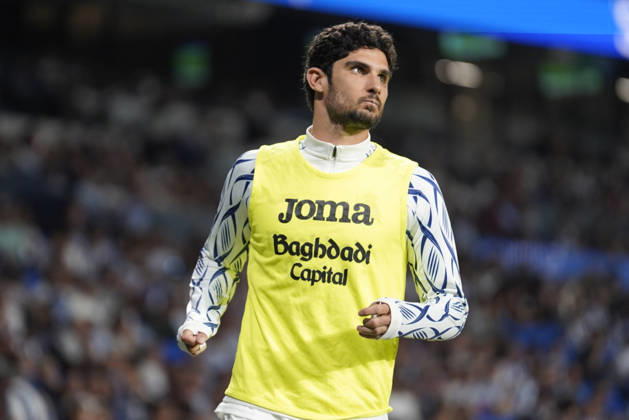 Goncalo Guedes of Real Sociedad seen during LaLiga EA Sports 26 27 game between teams of Real Sociedad and Celta Vigo (Mickael Ducint Ball Raw Images) San Sebastian Estadio Anoeta Spain Copyright: xMickaelxDucintx mickaelducint_RealSociedad_Celta467