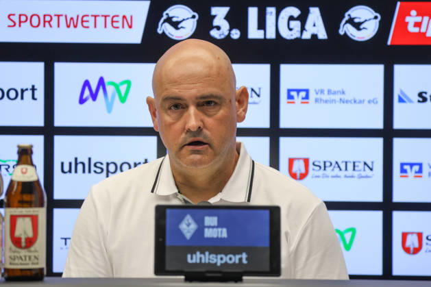 Rui Mota (Cheftrainer SV Waldhof Mannheim) Pressekonferenz nach dem Spiel Fussball: 3. Liga, 4. Spieltag, SV Waldhof Mannheim vs. SC Verl am 05.09.2026 in Mannheim (Carl-Benz-Stadion), Deutschland Mannheim Carl-Benz-Stadion Deutschland Copyright: xFranzxReindelx