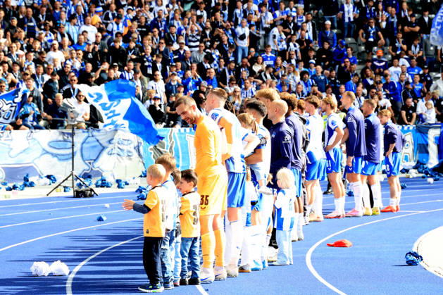06.09.2026, DEU GER, Fussball , 2.Fussballbundesliga , Spieltag, Saison 2026 2027, Berliner Olympiastadion, Hertha BSC vs. 1.FC Magdeburger Hertha-Spielerkreis, Hertha-BSC Fans 2. Liga: DFB DFL regulations prohibit any use of photographs as image sequences and or quasi-video) Berlin Berliner Olympiastadion Berlin Deutschland Copyright: xNordphotox xEnglerx