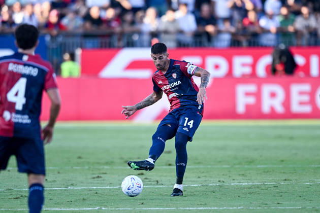 Cagliari s Alessandro Deiola in action during the Serie A soccer match between Cagliari Calcio and Lecce at the Unipol Domus in Cagliari, Sardinia - Monday 7th september 2026. - Soccer Copyright: xGianlucaxZuddas LaPressex