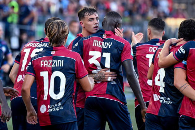 Cagliari s Daniel Maldini celebrates after scoring the goal for 1-0 during the Serie A soccer match between Cagliari Calcio and Lecce at the Unipol Domus in Cagliari, Sardinia - Monday 7th september 2026. - Soccer Copyright: xGianlucaxZuddas LaPressex
