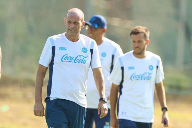 SSC Napoli Training Session Massimiliano Allegri, coach of Napoli, during a training session ahead of the UEFA Champions League 2026 27 at the Napoli training center in Castel Volturno, Italy, on September 8, 2026. Castel Volturno Napoli Italy Copyright: xCiroxDexLucax originalFilename:deluca-sscnapol260908_npeun
