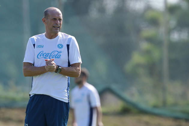 Napoli™s head coach Massimiliano Allegri During training at the SSC Napoli sports center, Champions League Napoli - Arsenal Castel Volturno (CE) on September 08 , 2026  Copyright: xAlessandroxGarofalo LaPressex