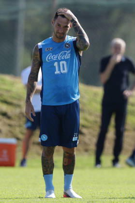 Napoli™s Matteo Politano During training at the SSC Napoli sports center, Champions League Napoli - Arsenal Castel Volturno (CE) on September 08 , 2026 Copyright: xAlessandroxGarofalo LaPressex