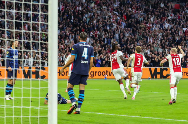 AMSTERDAM - AFC Ajax Amsterdam forward Tolu Arokodare scored during the Vriendenloterij Eredivisie match between Ajax and PSV at Johan Cruijff ArenA on 5 September 2026 in Amsterdam, the Netherlands. PETER LOUS EYE4IMAGES DeFodi Images -
