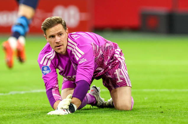 AMSTERDAM - AFC Ajax Amsterdam goalkeeper Marc Ter Stegen during the Vriendenloterij Eredivisie match between Ajax and PSV at Johan Cruijff ArenA on 5 September 2026 in Amsterdam, Nederland. PETER LOUS EYE4IMAGES DeFodi Images -