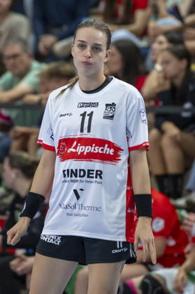 Alsco Handball Bundesliga Frauen, Saison 2026 2027 SV Union Halle-Neustadt vs.HSG Blomberg-Lippe Halle, Deutschland 09.September 2026: Im Bild:Isabelle Axmann (Blomberg) Halle Saale SWH Arena Sachsen-Anhalt Deutschland