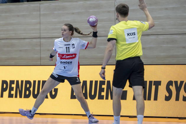Alsco Handball Bundesliga Frauen, Saison 2026 2027 SV Union Halle-Neustadt vs.HSG Blomberg-Lippe Halle, Deutschland 09.September 2026: Im Bild:Isabelle Axmann (Blomberg) Halle Saale SWH Arena Sachsen-Anhalt Deutschland