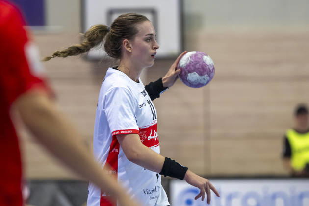 Alsco Handball Bundesliga Frauen, Saison 2026 2027 SV Union Halle-Neustadt vs.HSG Blomberg-Lippe Halle, Deutschland 09.September 2026: Im Bild:Isabelle Axmann (Blomberg) Halle Saale SWH Arena Sachsen-Anhalt Deutschland
