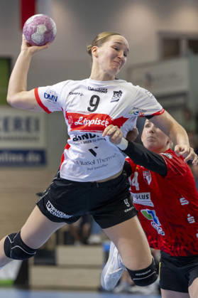 Alsco Handball Bundesliga Frauen, Saison 2026 2027 SV Union Halle-Neustadt vs.HSG Blomberg-Lippe Halle, Deutschland 09.September 2026: Im Bild:Nieke Kühne Kuehne (Blomberg) Halle Saale SWH Arena Sachsen-Anhalt Deutschland