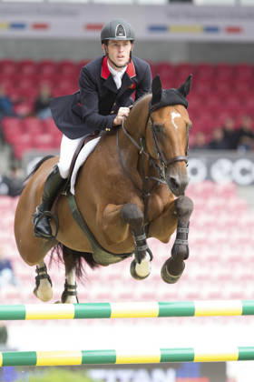 Ridsport, EM, Hoppning: Scott BRASH Sur HELLO SANCTOS - 21.08.2013 - Jumping - Championnats d Europe d Equitation - Herning -Danemark Photo : KNOLL Icon
