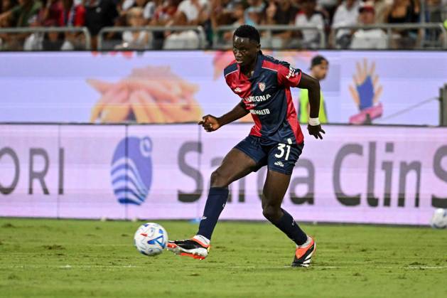 IPA88348450 - Paul Mendy of Cagliari Calcio during the Cagliari Calcio vs. Inter - FC Internazionale Italian Serie A soccer match in Cagliari, Italy, on August 30, 2026  Copyright: xLuigixCanu IPAxSportx xx IPA88348450