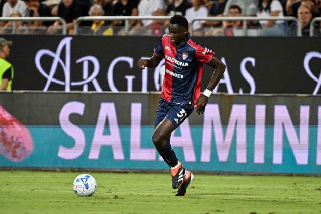 IPA88348569 - Paul Mendy of Cagliari Calcio during the Cagliari Calcio vs. Inter - FC Internazionale Italian Serie A soccer match in Cagliari, Italy, on August 30, 2026  Copyright: xLuigixCanu IPAxSportx xx IPA88348569