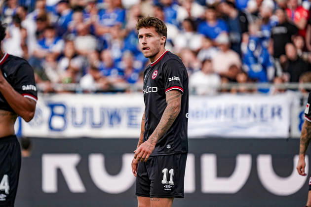 Deutschland: Fussball Saison 2026 2027 , 2. Bundesliga , 5. Spieltag , SV Darmstadt 98 vs. Arminia Bielefeld - Merck-Stadion am Böllenfalltor (Darmstadt) : Joel Grodowski (Arminia Bielefeld, 11) Mimik, Gesichtsausdruck, Emotion Darmstadt Merck-Stadion am Böllenfalltor Deutschland Germany Copyright: xBennetxLongx