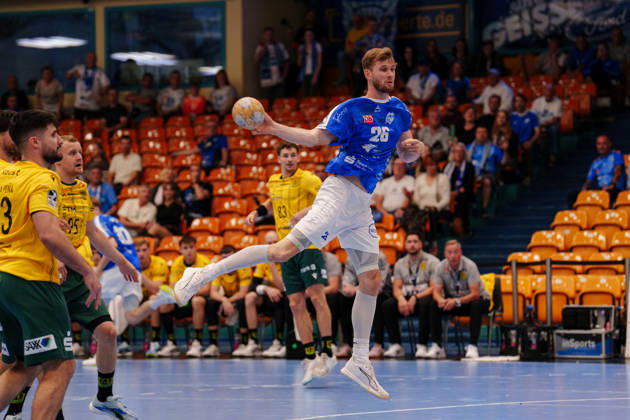 2. Handball-Bundesliga - 3. Spieltag: Dessau-Roßlauer HV 06 - VfL Eintracht Hagen Yannick Danneberg (Dessau-Roßlauer HV 06, 26) beim Sprungwurf am 11.09.2026 in der Anhalt-Arena, Dessau-Roßlau (Sachsen-Anhalt) Dessau-Roßlau Anhalt-Arena Sachsen-Anhalt Deutschland