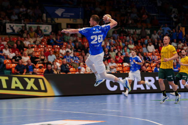 2. Handball-Bundesliga - 3. Spieltag: Dessau-Roßlauer HV 06 - VfL Eintracht Hagen Leon Ciudad Benitez (Dessau-Roßlauer HV 06, 20) beim Sprungwurf am 11.09.2026 in der Anhalt-Arena, Dessau-Roßlau (Sachsen-Anhalt) Dessau-Roßlau Anhalt-Arena Sachsen-Anhalt Deutschland