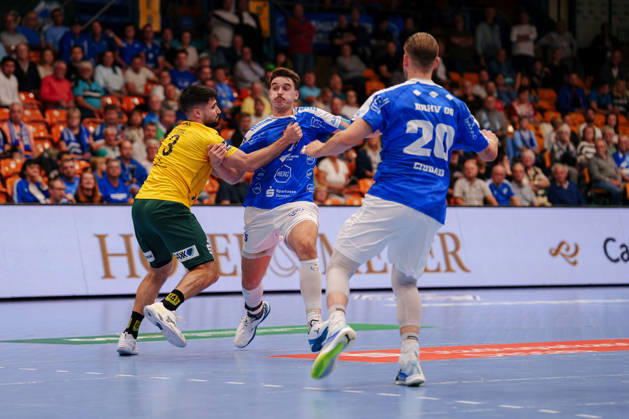 2. Handball-Bundesliga - 3. Spieltag: Dessau-Roßlauer HV 06 - VfL Eintracht Hagen Marcel Nowak (Dessau-Roßlauer HV 06, 15) im Angriff am 11.09.2026 in der Anhalt-Arena, Dessau-Roßlau (Sachsen-Anhalt) Dessau-Roßlau Anhalt-Arena Sachsen-Anhalt Deutschland