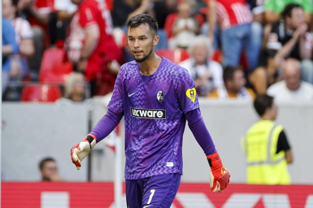 Mio Backhaus (SC Freiburg, 01) , Deutschland, Fussball, 1. Bundesliga, 3.Spieltag, 2026 2027, SC Freiburg vs. Borussia Mönchengladbach, 12.09.2026, Freiburg im Breisgau Europa-Park Stadion Deutschland Copyright: xGrantxHubbsx