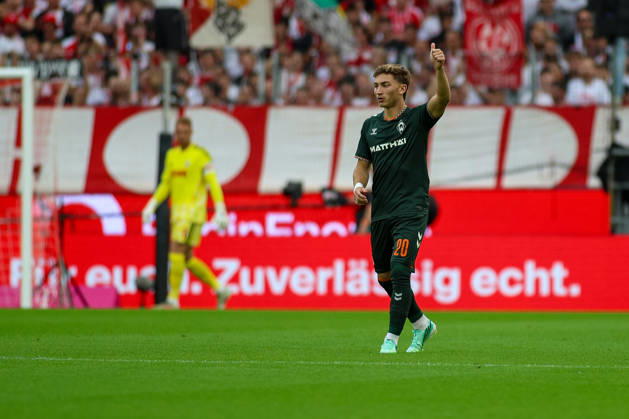 12.09.2026, GER, Fussball, Herren, Bundesliga , 1. Bundesliga, Saison 2026 2027, 1. FC Köln - SV Werder Bremen Chuki (SVW) gestikuliert, Gestik Copyright: xSvenxHanischx