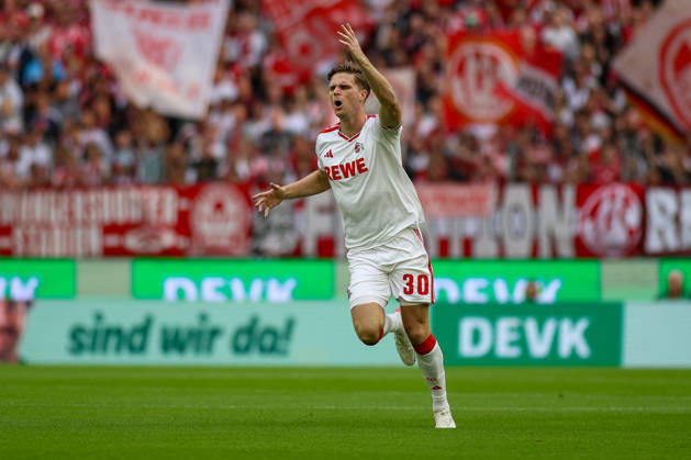 12.09.2026, GER, Fussball, Herren, Bundesliga , 1. Bundesliga, Saison 2026 2027, 1. FC Köln - SV Werder Bremen Marius Bülter (KOE) gestikuliert, Gestik Copyright: xSvenxHanischx