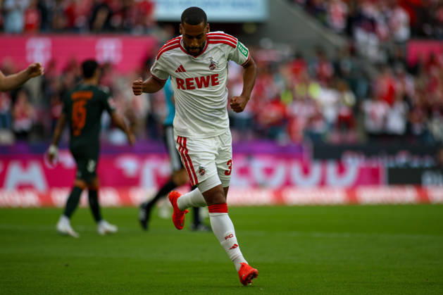 12.09.2026, GER, Fussball, Herren, Bundesliga , 1. Bundesliga, Saison 2026 2027, 1. FC Köln - SV Werder Bremen Linton Maina (1. FC Köln) Torjubel, jubelt nach seinem Treffer zum 1:0 Copyright: xSvenxHanischx