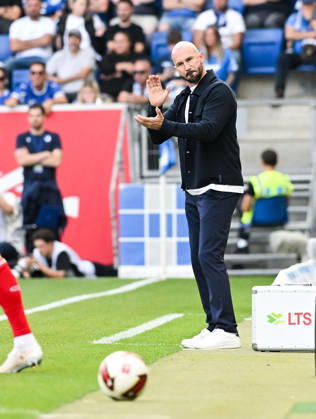 12.09.2026, SNP Arena, Sinsheim, GER, 1.FBL, TSG Hoffenheim vs VfB Stuttgart , Trainer Christian Ilzer (Hoffenheim) DFL regulations prohibit any use of photographs as image sequences and or quasi-video. (Photo by Hasan Bratic DeFodi Images) -