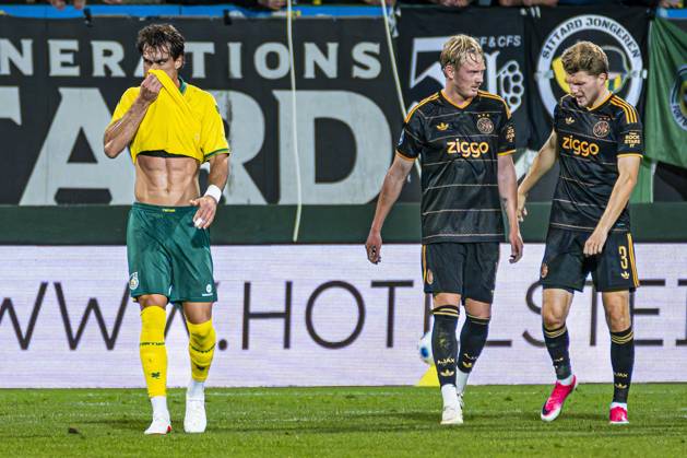 SITTARD - Rodrigo Guth of Fortuna Sittard after his team s first goal conceded during the Eredivisie match between Fortuna Sittard and AFC Ajax at the Fortuna Sittard Stadium on September 12, 2026 in Sittard, the Netherlands. KEVIN SENDERS ANP Eredivisie 2026 27 xVIxANPxSportx xMarcelxterxBalsxIVx 568349482 originalFilename: 568349482