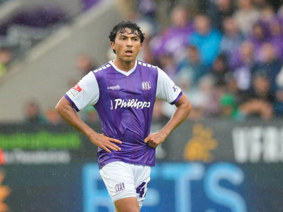 Jonathan Gomez (VfL Osnabrueck, 42) GER, VfL Osnabrück vs Hertha BSC, 2. Bundesliga, 5. Spieltag, Saison 2026-27, Bremer Brücke, Osnabrück, 13.09.2026 DFL REGULATIONS PROHIBIT ANY USE OF PHOTOGRAPHS AS IMAGE SEQUENCES AND OR QUASI-VIDEO Foto: HMB Media Scott W. Coleman Copyright: HMBxMedia xScottxW.xColeman