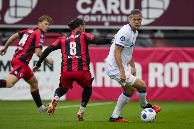 ROTTERDAM - (lr) Irakli Yegoian of Excelsior Rotterdam, Artem Stepanov of FC Utrecht during the Dutch Eredivisie match between Excelsior and FC Utrecht at Woudestein Stadium on 13 September 2026 in Rotterdam, the Netherlands. TOBIAS KLEUVER ANP Eredivisie 2026 27 xVIxANPxSportx xxANPxIVx 568499542 originalFilename: 568499542