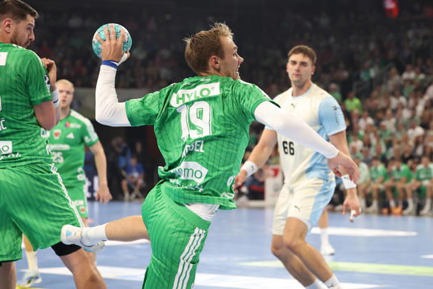 13.09.2026, xBHAx, Handball, Opel HBL, Saison 2026 2027, 1.HBL, Füchse Berlin - VfL Gummersbach, Max-Schmeling-Halle: Mathias Gidsel (Füchse Berlin 19) im Angriff Berlin Deutschkand