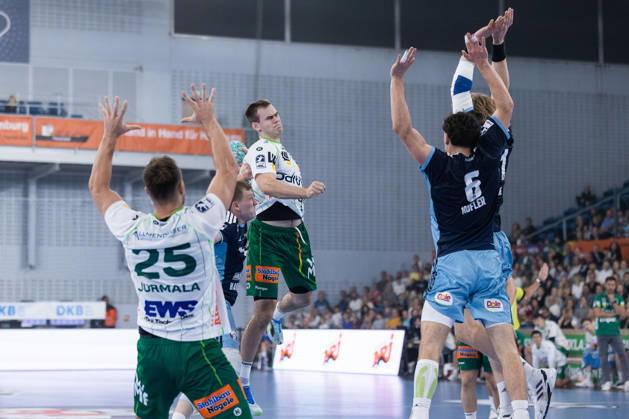 Max BENEKE (FRISCH AUF! Goeppingen, 09) erzielt ein Tor, Aktion, Torwurf GER, HC Hamburg vs. FRISCH AUF! Goeppingen, Handball, Bundesliga, 4. Spieltag, Spielzeit 2026 2027, 13.09.2026, GER, HC Hamburg vs. FRISCH AUF! Goeppingen, Handball, Bundesliga, 4. Spieltag, Spielzeit 2026 2027, 13.09.2026, Hamburg Copyright: xEibnerxPressefoto OliverxSchmidtx EP_OST