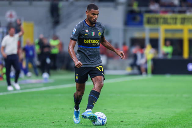 Andy Diouf of FC Internazionale seen in action during Serie A Enilive 2026 27 football match between FC Internazionale and Udinese Calcio. Italy Copyright: xBEAUTIFULxSPORTS Carabellix