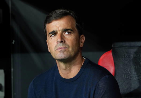 Carles Martinez (Bayer 04 Leverkusen, Cheftrainer) GER, Bayer 04 Leverkusen vs NK Celje, UEFA Europa League, 1. Spieltag, Saison 2026 27, BayArena, Leverkusen, 16.09.2026 DFL REGULATIONS PROHIBIT ANY USE OF PHOTOGRAPHS AS IMAGE SEQUENCES AND OR QUASI-VIDEO Bayer 04 Leverkusen vs Celje, UEFA Europa League, 1. Spieltag, Saison 2026 27, 16.09.2026 Leverkusen Copyright: xEibner-Pressefoto ScottxColemanx EP_SCN