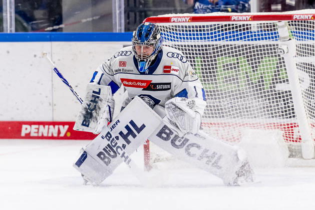Jonas Stettmer (Torwart, ERC Ingolstadt, 01) GER, Straubing Tigers vs. ERC Ingolstadt, Eishockey, DEL, Saison 2026 2027, 3. Spieltag, 25.09.2026. Foto: HMB Media Heike Feiner Copyright: HMBxMedia HeikexFeiner