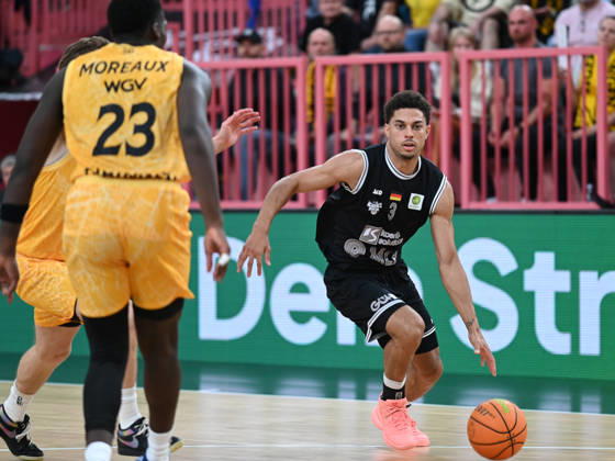 Kevin McClain (MLP Academics Heidelberg, 03) GER, Tigers Tuebingen vs. MLP Academics Heidelberg, Basketball, ProA, 1. Spieltag, Spielzeit 2026 2027, 26.09.2026 GER, Tigers Tuebingen vs. MLP Academics Heidelberg, Basketball, ProA, 1. Spieltag, Spielzeit 2026 2027, 26.09.2026 Tigers Tuebingen Copyright: xEibner-Pressefoto NicolasxWoernx EP_NWN