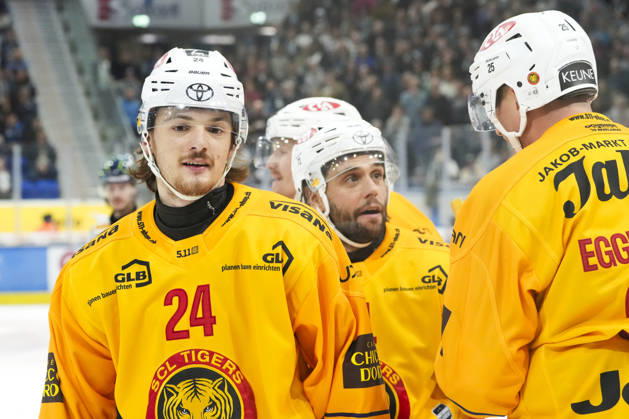 01 10 2026, Quinto, Gottardo Arena, NL: HC Ambrì-Piotta v SCL Tigers: 24 Noah Meier (Tigers) Quinto Gottardo Arena Ticino Switzerland Copyright: xJustPictures.ch JarixPestelaccix jp-en-JaPe-JP6_JAr_NL_HCAP_SCL_01Ott2026_000022