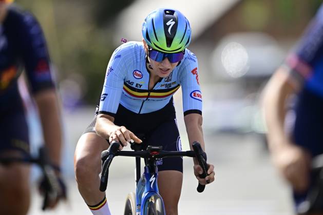 UEC 2026 Road European Championships Ljubljana 02 10 2026 SENCUR, SLOVENIA - OCTOBER 02 : Moerman Tess (BEL) during the Women U23 cycling road race at the 2026 UEC Road European Championships. An UCI Continental Championships cycling race of 88,4 km with start and finsih in Sencur on October 2, 2026 in Sencur, Slovenia, 02 10 2026 Sencur Slovenia Copyright: xJanxDexMeuleneirx