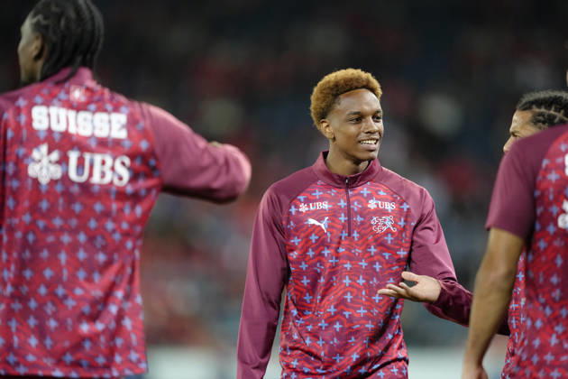 Luzern, Switzerland - October 03: Alvyn Antonio Sanches (23 SUI) before the UEFA Nations League match between Switzerland and Slovenia at thermoplan arena on October 03, 2026 in Luzern, Switzerland. Copyright: xKjetilxWaberx xSPPx Sportspressphoto_SPR244675