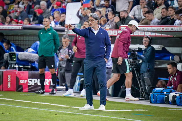 Fussball UEFA Nations League 2026 - 2027, 3. Spieltag - Schweiz vs Slowenien - Thermoplan Arena (Luzern): Murat Yakin (Schweiz, Trainer) Geste, Gestik, Emotion Copyright: xJOERANxSTEINSIEKx