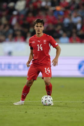 Luzern, Switzerland - October 03: Ardon Jashari (14 SUI) during the UEFA Nations League match between Switzerland and Slovenia at thermoplan arena on October 03, 2026 in Luzern, Switzerland. Copyright: xKjetilxWaberx xSPPx Sportspressphoto_SPR244822