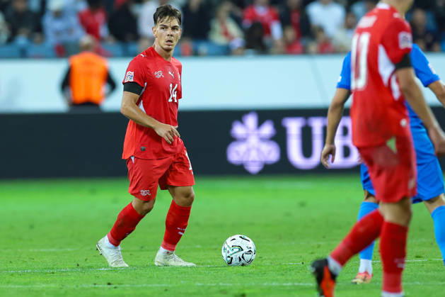 LUCERNE, SWITZERLAND - OCTOBER 03: Ardon Jashari (14 Switzerland) during the UEFA Nations League match between Switzerland and Slovenia at thermoplan arena on October 3, 2026 in Lucerne, Switzerland. Copyright: xUrsxOttigerx xSPPx Sportspressphoto_SPR245061
