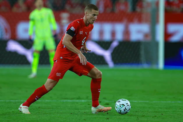 LUCERNE, SWITZERLAND - OCTOBER 03: Nico Elvedi (4 Switzerland) during the UEFA Nations League match between Switzerland and Slovenia at thermoplan arena on October 3, 2026 in Lucerne, Switzerland. Copyright: xUrsxOttigerx xSPPx Sportspressphoto_SPR245270
