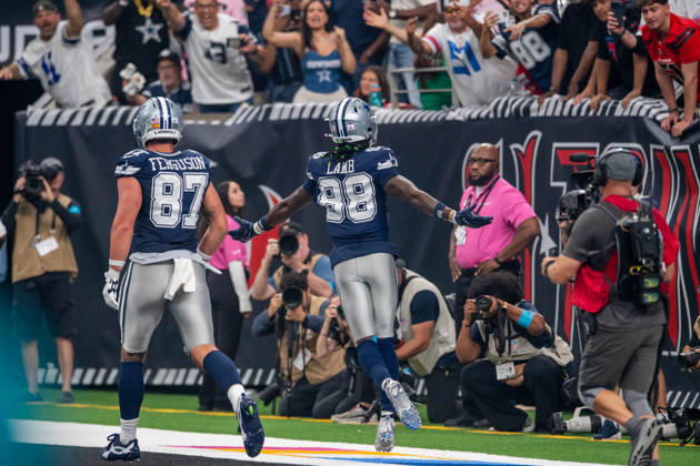 October 4, 2026: Dallas Cowboys wide receiver Ceedee Lamb (88) celebrates his game-winning touchdown catch during a game between the Dallas Cowboys and the Houston Texans in Houston, TX. .. CSM - ZUMAc04_ 20261004_zma_c04_147 Copyright: xTraskxSmithx